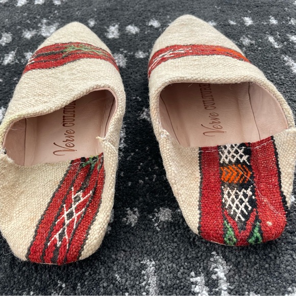 NWT Verve Culture Moroccan Kilim bohemian house slippers - Picture 3 of 5